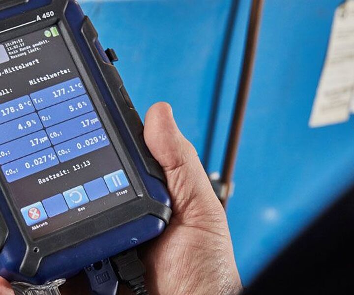 Compact flue gas analyser